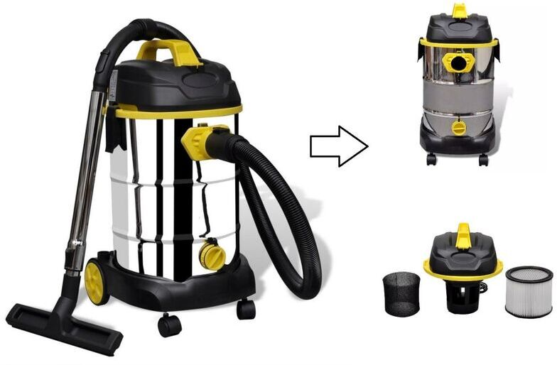 BIGB Aspirateur eaux et poussieres inox 30 L - 1380 W BIGB Aspirateur eaux et poussieres inox 30 L - 1380 W