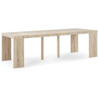 Table Console Extensible Oxalys XL imitation Chêne Clair