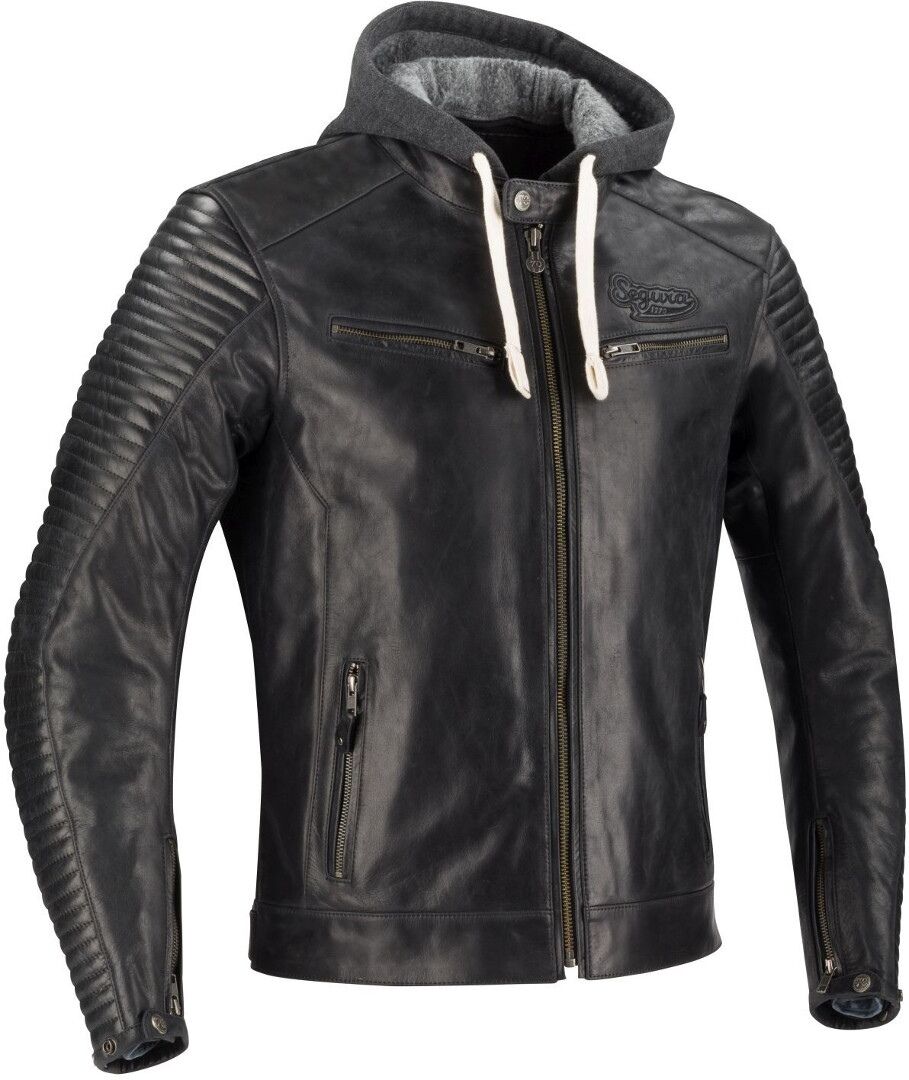 Segura Dorian Veste de moto en cuir Noir taille : M