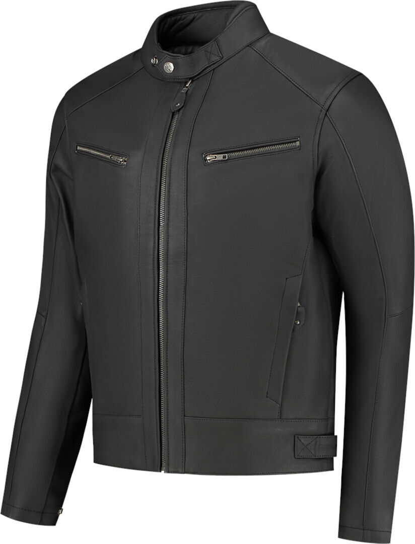 Rusty Stitches Dorian Blouson en cuir de moto Noir taille : 2XL