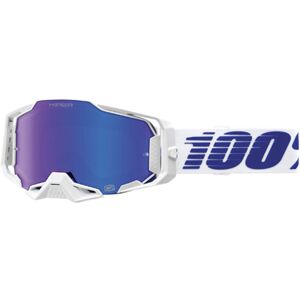 100 Armega HiPER Izi Lunettes de motocross Blanc Bleu taille unique taille