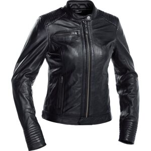 Richa Scarlett Veste en cuir de moto pour dames Noir taille : 36