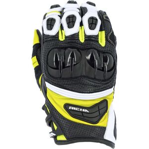 Richa Stealth gants de moto perforÃ©s Noir Blanc Jaune taille : S