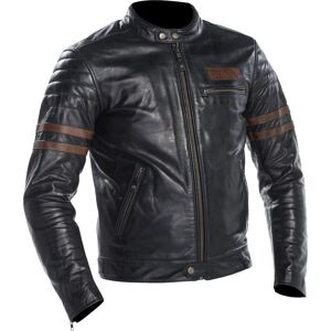 Richa Curtiss Blouson en cuir de moto Noir Brun taille : 58