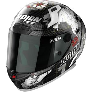 Nolan X-804 RS Ultra Carbon Carlos Checa Replica Casque Noir Argent taille : XS