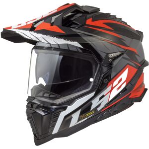 LS2 MX701 Explorer Spire Casque de motocross Noir Gris Rouge taille : XL