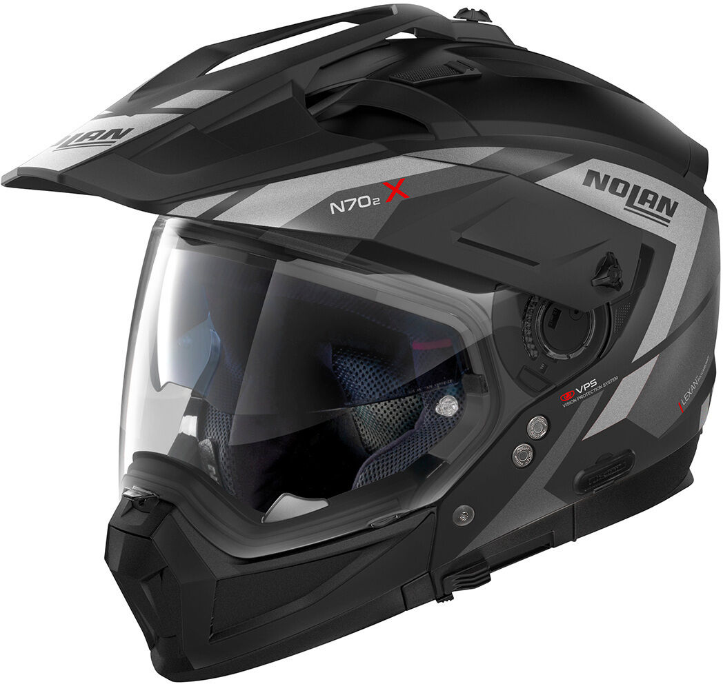 Nolan N70-2 X Grandes Alpes N-Com Casque Noir Argent taille : 2XS