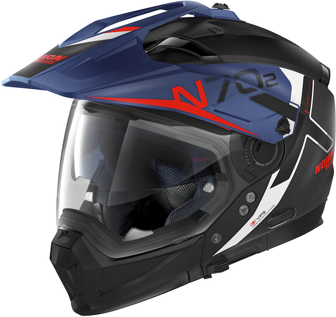 Nolan N70-2 X Bungee N-Com Casque Noir Bleu taille : XL