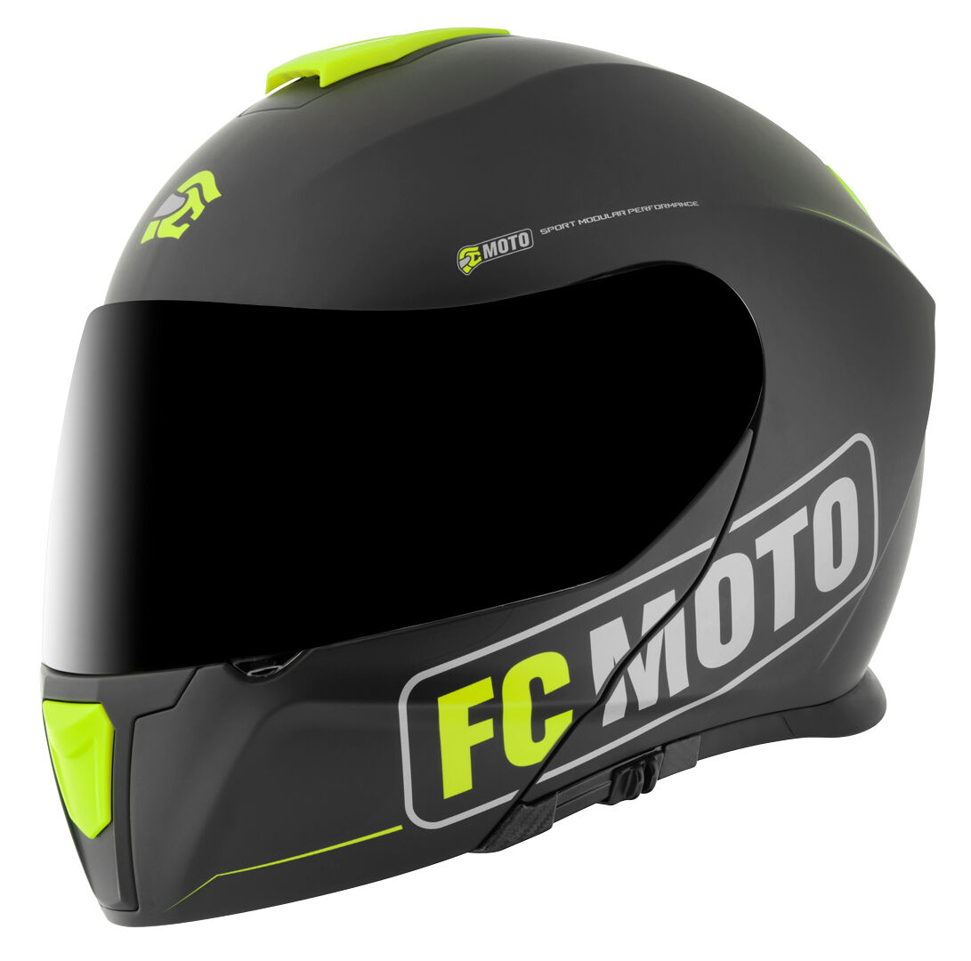 FC-Moto Novo Straight Casque Noir Jaune taille : L