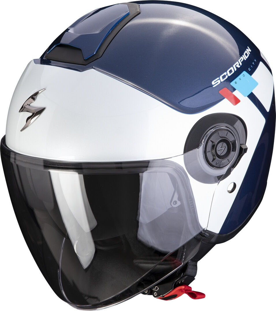 Scorpion Exo-City II Mall Casque Jet Blanc Turquoise Bleu taille : XL