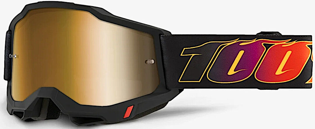 100% Accuri II D Lunettes de motocross Noir Rouge taille :