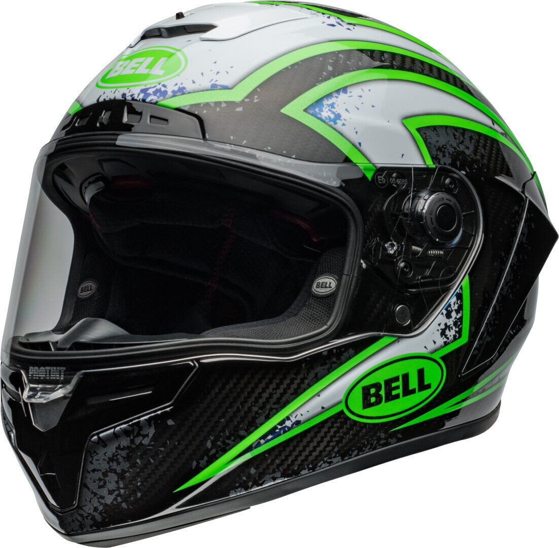 Bell Race Star DLX Flex Xenon Casque Noir Vert Argent taille : M