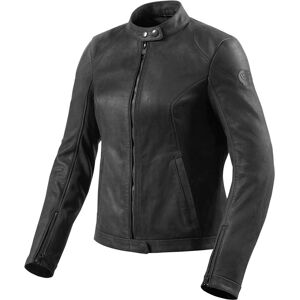 Revit Rosa Veste de moto en cuir de dames Noir taille : 40