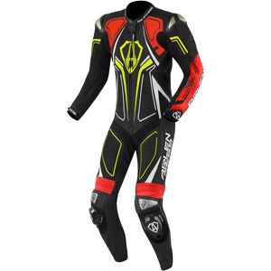 Arlen Ness Conquest Combinaison cuir de moto une piece Noir Rouge Jaune taille 54