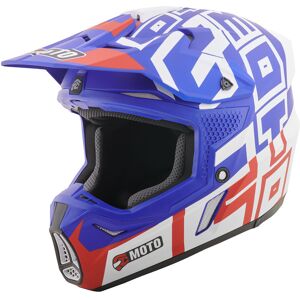 FC-Moto Merkur Flex Casque de motocross Blanc Rouge Bleu taille : M