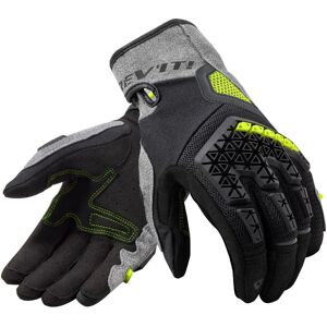 Revit Mangrove Gants de moto Noir Gris Jaune taille : S