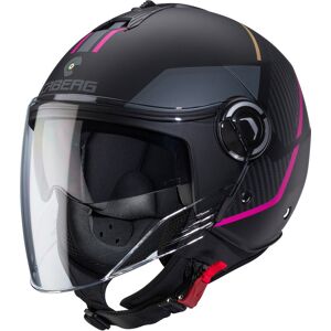 Caberg Riviera V4 X Geo Casque jet Noir Rose taille : M