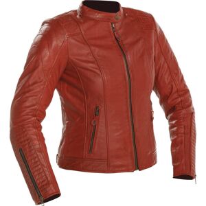 Richa Lausanne Veste en cuir de moto pour dames Rouge taille : 36