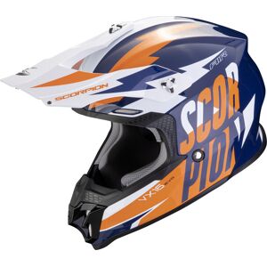Scorpion VX-16 Evo Air Slanter Motocross Casque Bleu Orange taille : S - Publicité