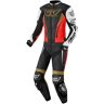 Berik Monza Ladies Deux pièces moto cuir Costume Noir Rouge Or taille : 40