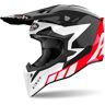 Airoh Wraaap Reloaded Casque de motocross Noir Blanc Rouge taille : M