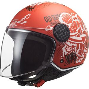 LS2 OF558 Sphere Lux Skater Casque Jet Rouge taille :