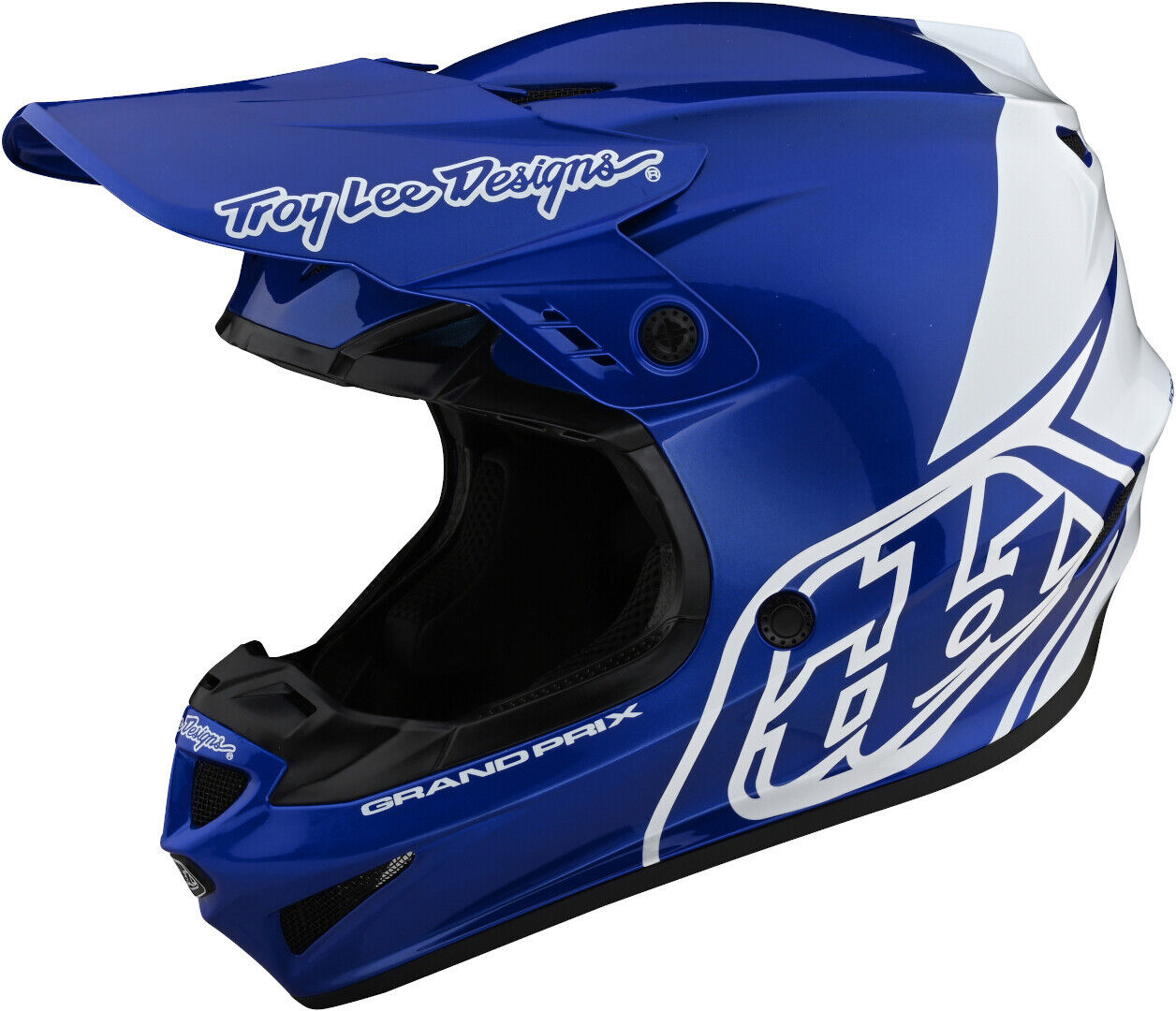 Troy Lee Designs GP Block Casque de motocross Blanc Turquoise Bleu taille : 2XL