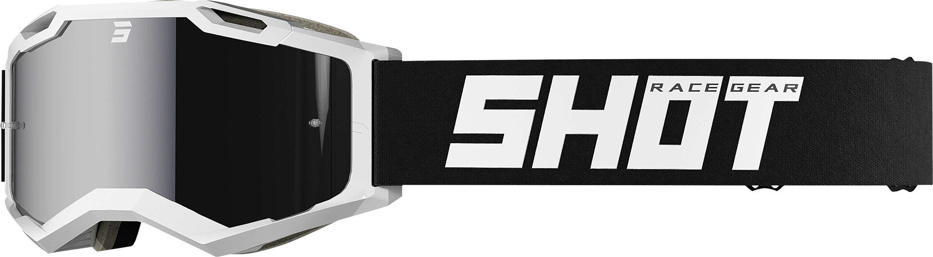 Shot Iris 2.0 Solid Lunettes de motocross Noir Blanc taille : unique taille