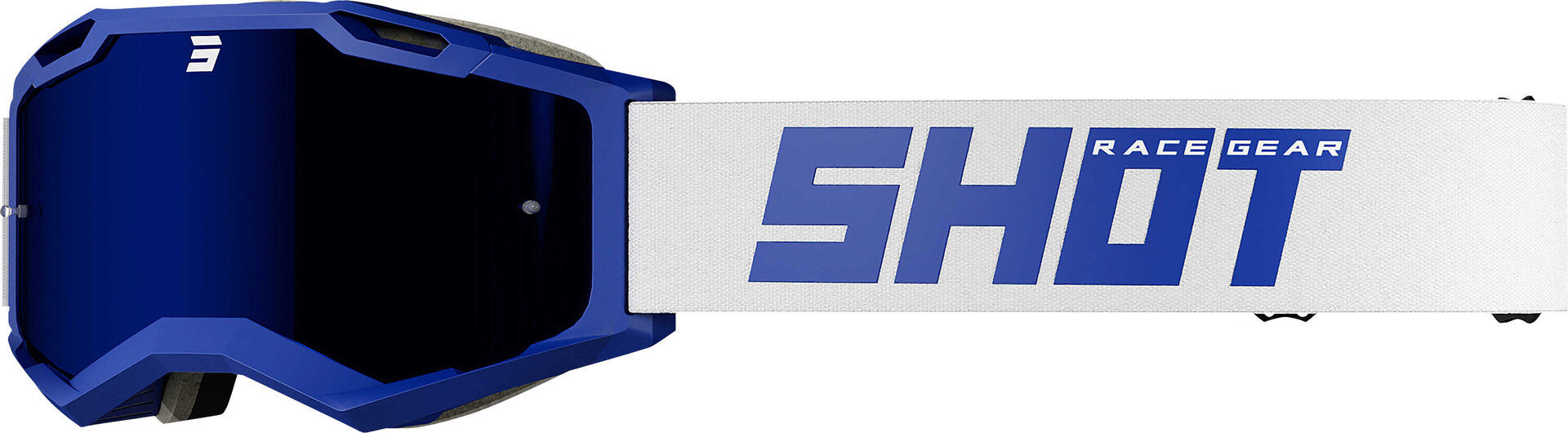 Shot Iris 2.0 Solid Lunettes de motocross Blanc Bleu taille : unique taille