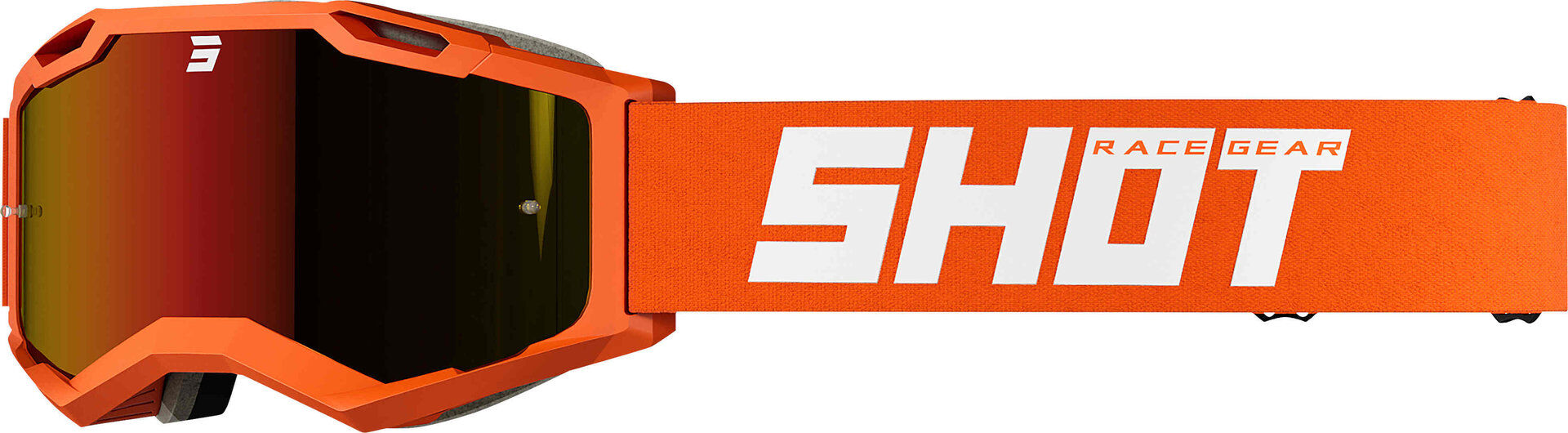 Shot Iris 2.0 Solid Lunettes de motocross Orange taille : unique taille