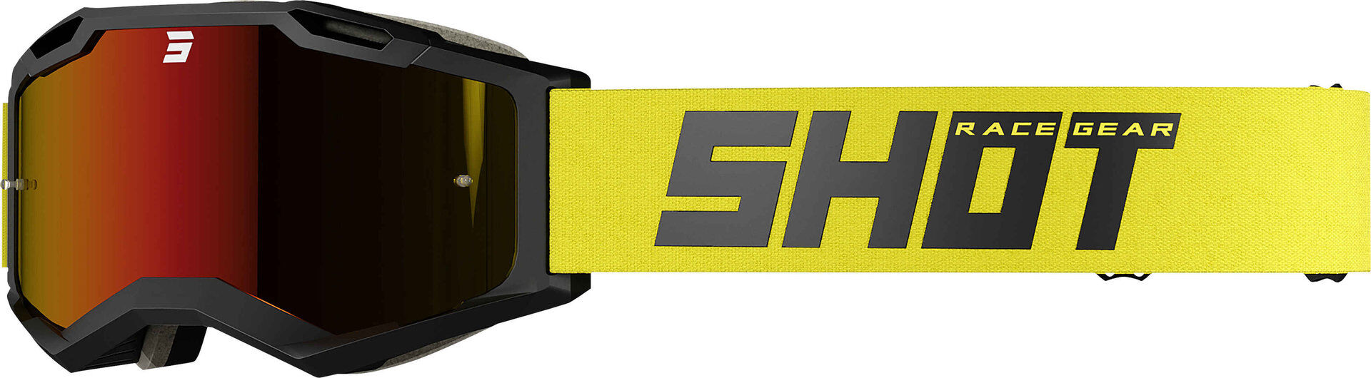 Shot Iris 2.0 Solid Lunettes de motocross Noir Jaune taille : unique taille