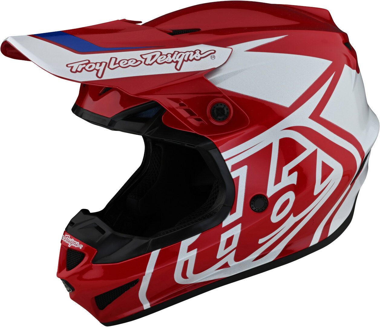 Troy Lee Designs GP Overload 2022 Casque de motocross pour jeunes Blanc Rouge taille : M