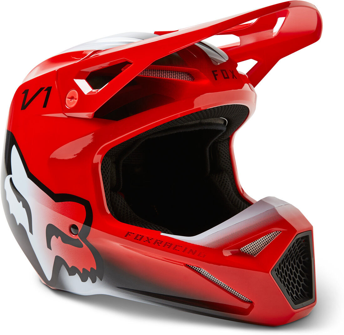 FOX V1 Toxsyk Casque de motocross pour les jeunes Rouge taille : M