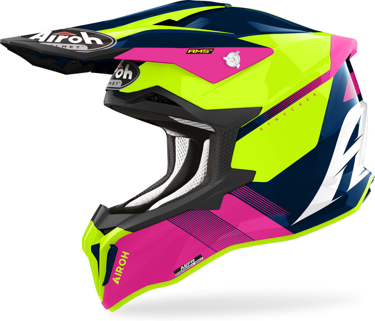 Airoh Strycker Blazer Casque de motocross Rose Bleu taille : S