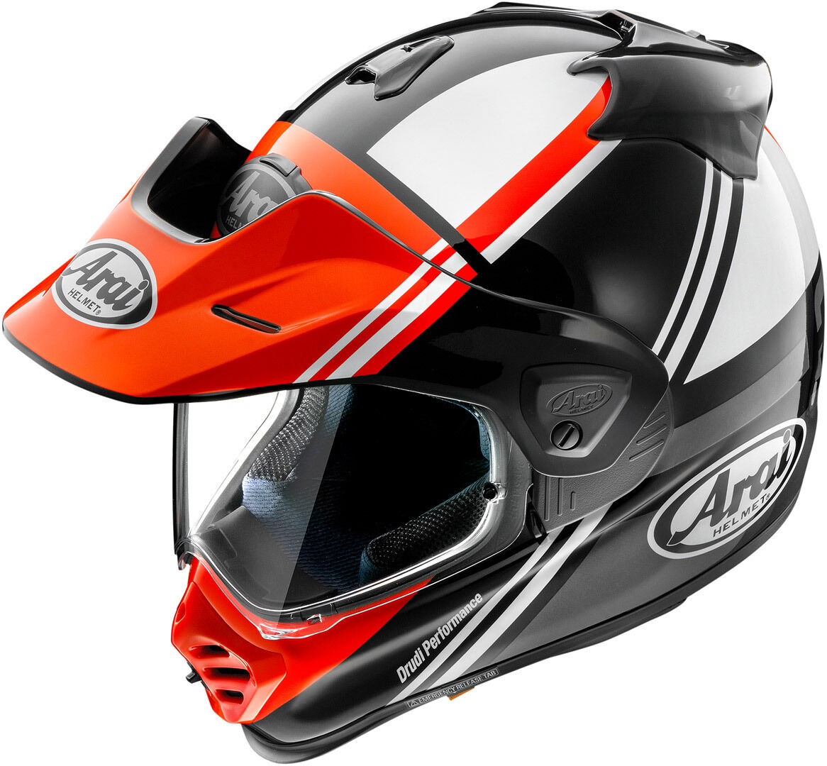 Arai Tour-X5 Cosmic Casque de motocross Noir Blanc Rouge taille : M