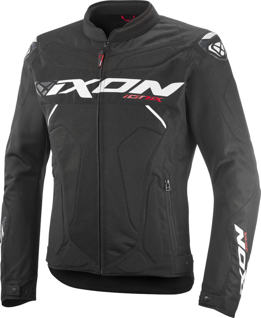 Ixon Ionix Blouson textile de moto Noir Blanc taille : L