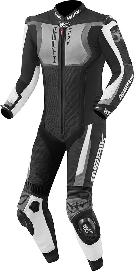 Berik Misano Costume en cuir de moto d'une pièce Noir Gris Blanc taille : 48 Berik Misano Costume en cuir de moto d'une pièce Noir Gris Blanc taille : 48