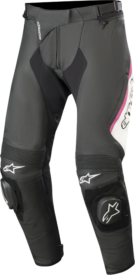 Alpinestars Stella Missile v2 Pantalon en cuir de moto pour femme Noir Blanc taille : 50 Alpinestars Stella Missile v2 Pantalon en cuir de moto pour femme Noir Blanc taille : 50