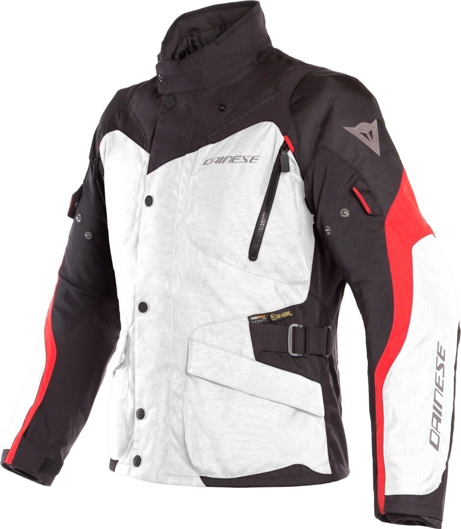 Dainese Tempest 2 D-Dry Veste textile de moto Noir Blanc Rouge taille : 48