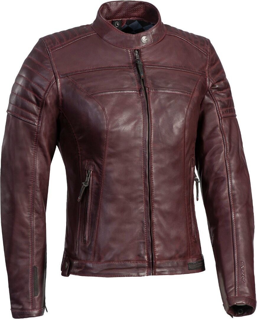 Ixon Spark Veste de moto en cuir de dames Rouge taille : S Ixon Spark Veste de moto en cuir de dames Rouge taille : S