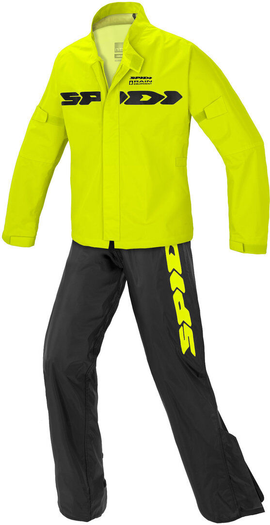 Spidi Sport Rain Kit 2-Piece Moto Rainsuit Noir Jaune taille : S Spidi Sport Rain Kit 2-Piece Moto Rainsuit Noir Jaune taille : S