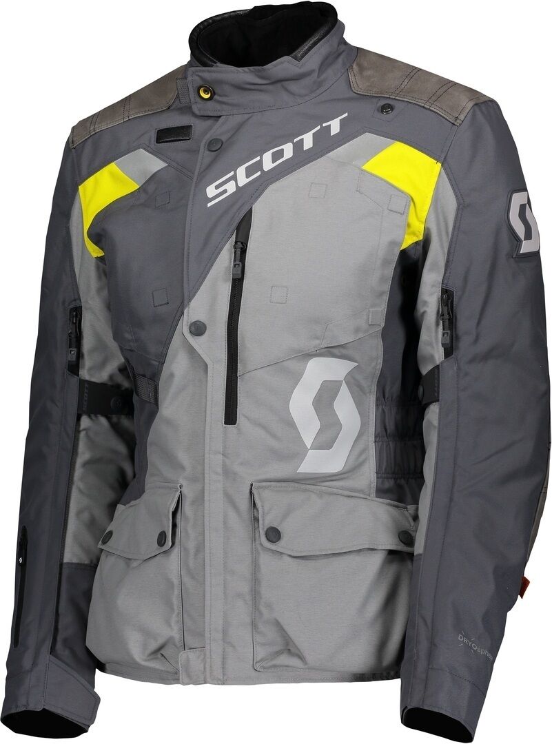 Scott Dualraid Dryo Veste textile de moto de dames Gris Jaune taille : 40 Scott Dualraid Dryo Veste textile de moto de dames Gris Jaune taille : 40