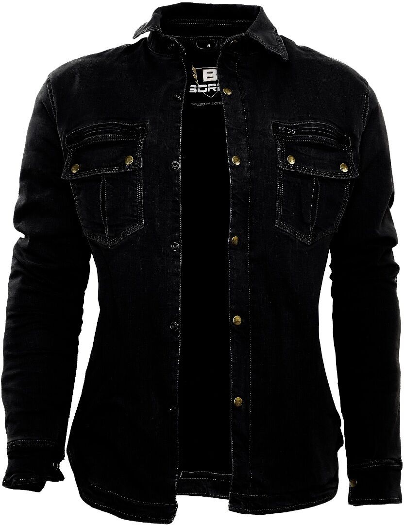 Bores Driver Chemise de moto de dames Noir taille : 3XL Bores Driver Chemise de moto de dames Noir taille : 3XL