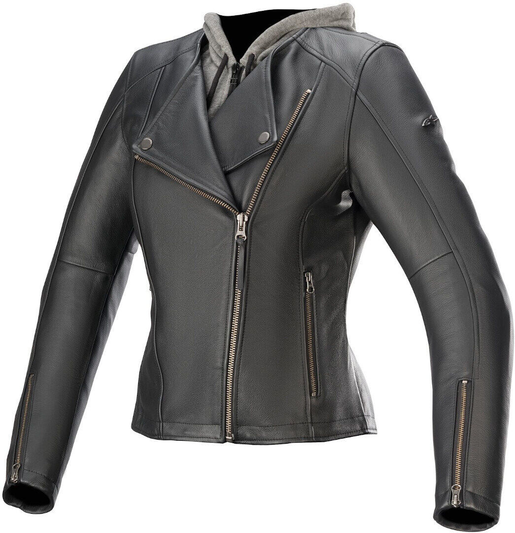 Alpinestars Alice Veste en cuir de moto de dames Noir taille : 52