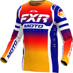 FXR Revo Pro LE Maillot de motocross Blanc Bleu Orange taille : M - Publicité