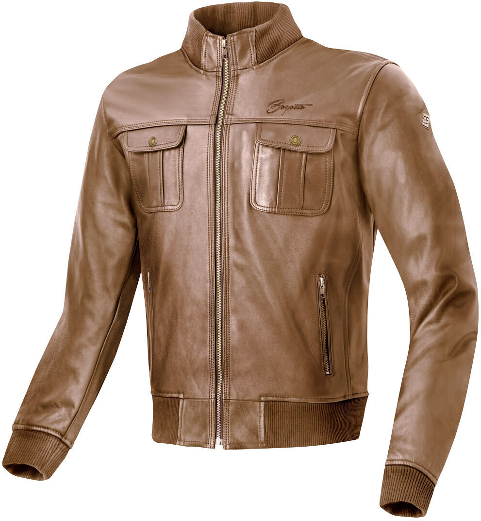 Bogotto Brooklyn Veste de moto en cuir Brun taille : 50 Bogotto Brooklyn Veste de moto en cuir Brun taille : 50