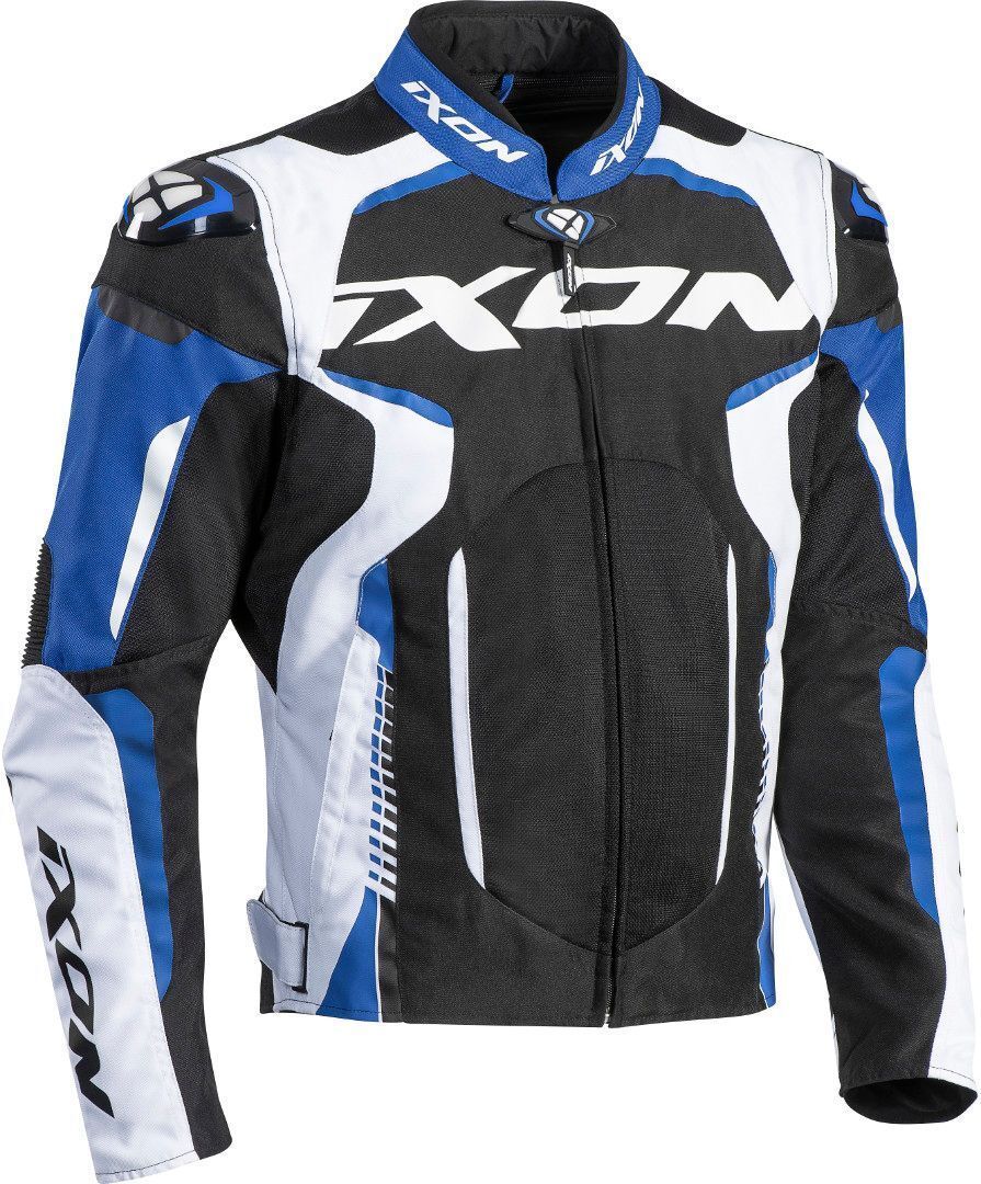 Ixon Gyre Veste Textile moto Noir Blanc Bleu taille : L Ixon Gyre Veste Textile moto Noir Blanc Bleu taille : L