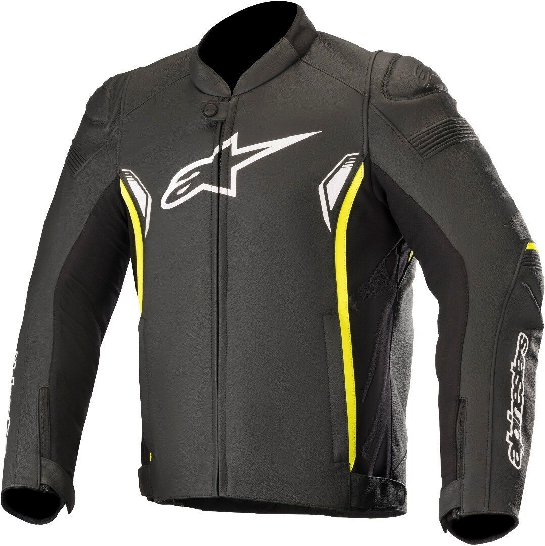 Alpinestars SP-1 V2 Veste de moto en cuir Noir Jaune taille : 52 Alpinestars SP-1 V2 Veste de moto en cuir Noir Jaune taille : 52