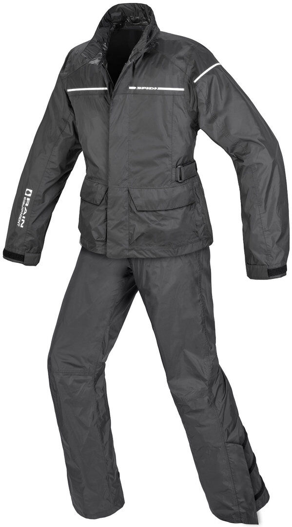 Spidi Urban Rain Kit Two Piece Ensemble de pluie moto Noir taille : S Spidi Urban Rain Kit Two Piece Ensemble de pluie moto Noir taille : S