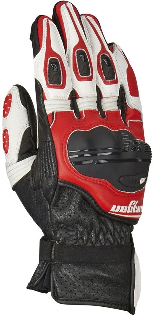 Furygan RG-21 Gants de moto Noir Blanc Rouge taille : 2XL Furygan RG-21 Gants de moto Noir Blanc Rouge taille : 2XL
